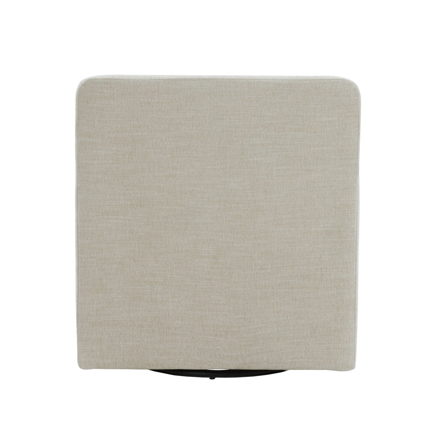 Tolland - Swivel Accent Chair With Antique Brass Nailhead Trim - Beige