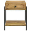 1 Drawer Accent Table With Bottom Shelf - Brown