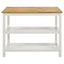 Cowichan - Kitchen Island Counter Table With Pot Rack - White