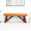 Mia - Bench With Buttons - Brown / Rustic