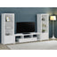 Lance - 3 Piece TV Entertainment Center With Shelves - Gloss White