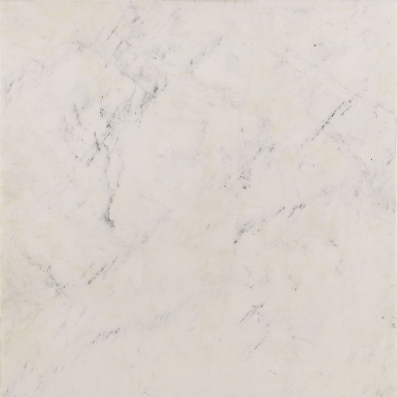 Volz - Square Coffee Table With Crisscross Base - White Marble