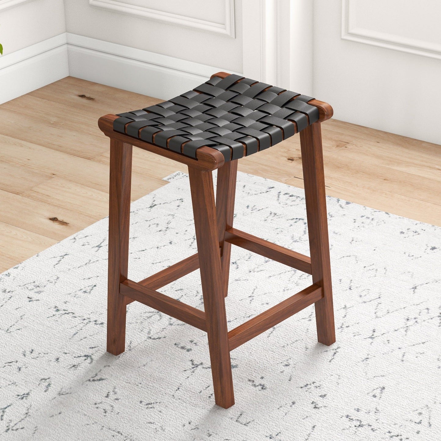 James - Mid-Century Modern Genuine Counter Stool