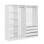 Doorless Storage Wardrobe For Dedroom With Shelves And 3 Drawers