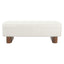 Upholstered Ottoman Bench With Thick Padded Design - Beige