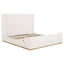 Kensington - Eastern King Sleigh Bed With Tall Wingback Headboard - Cream