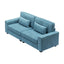 Modern Fabric Sofa With Cushions, Sleek Arm Design