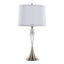 Ashland - Contemporary Crystal Table Lamp (Set of 2) - Clear Crystal / Nickel / White