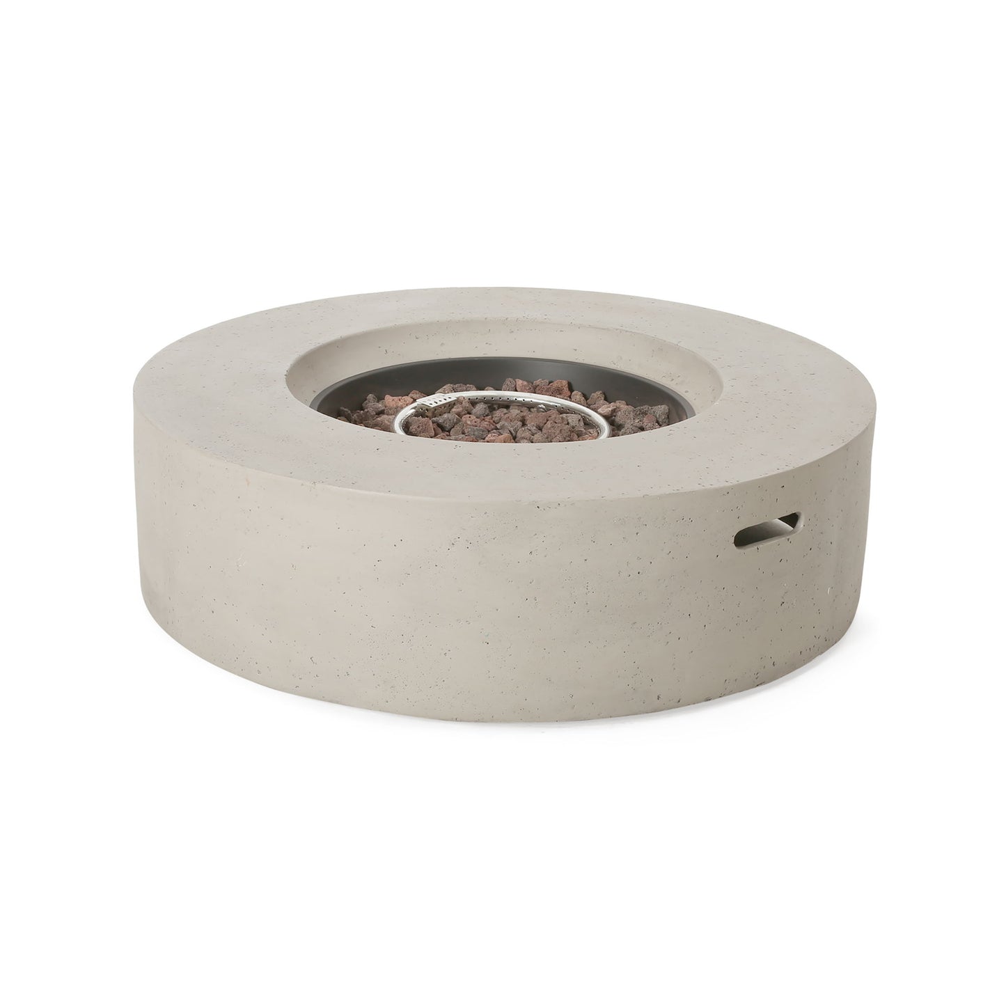 Modern Lightweight Concrete Outdoor Circular Fire Pit 50, 000 Btu