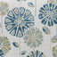 Floral Accent Chair - Blue - Wood