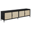 Kenneth - 4 Door TV Stand - Black