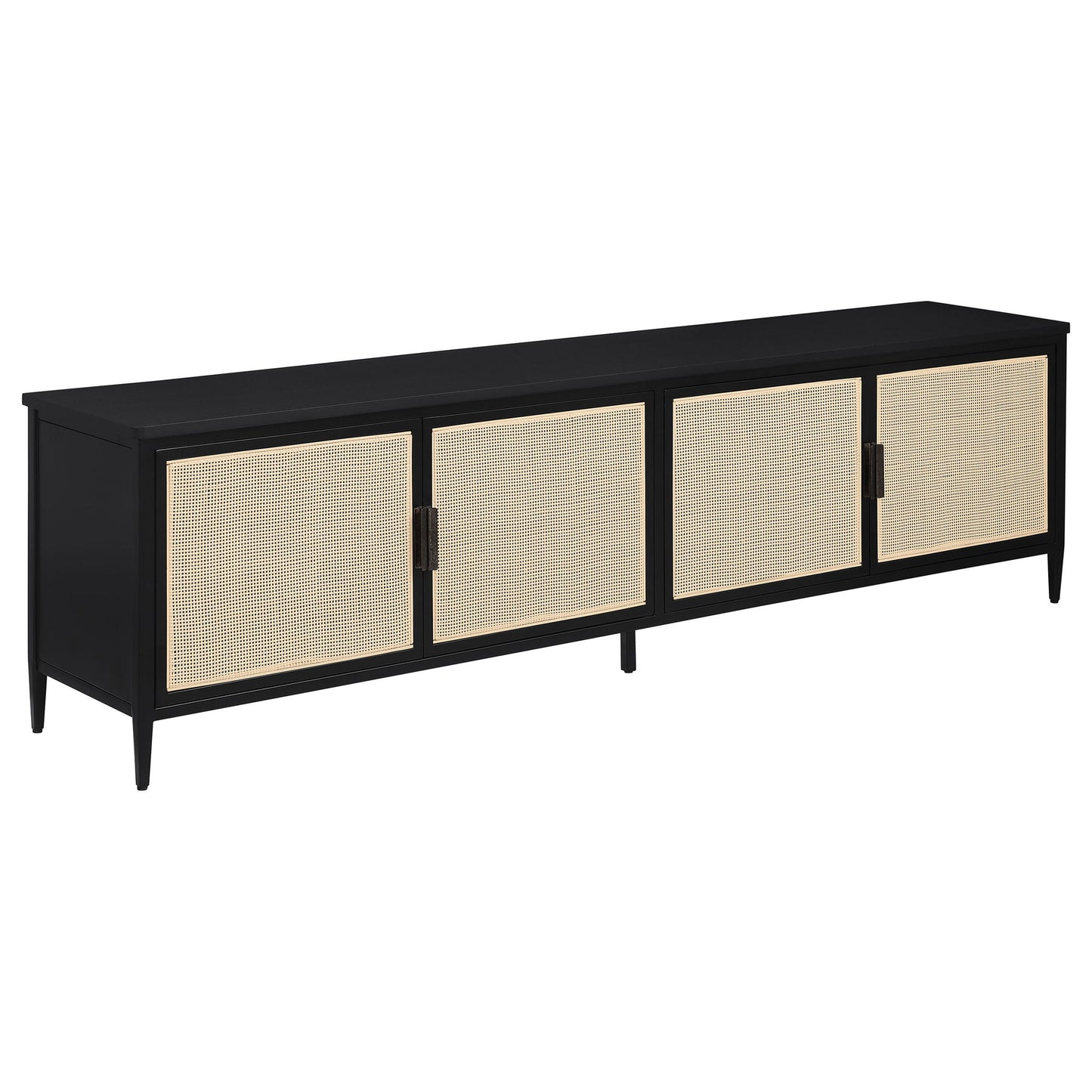 Kenneth - 4 Door TV Stand - Black