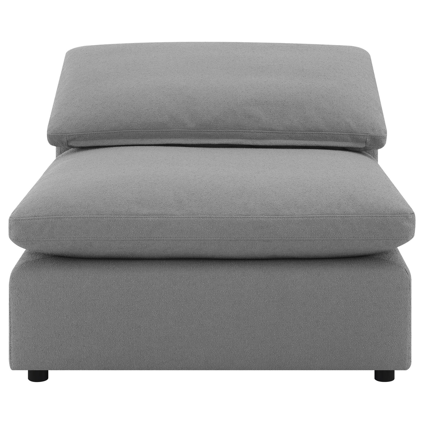 Segoura - 5 Piece Upholstered Modular Sectional With Reclined Back Pillows - Gray
