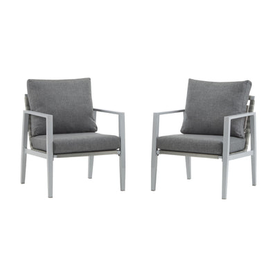 Modern Lounge Chair With Rope Accents And Cushions