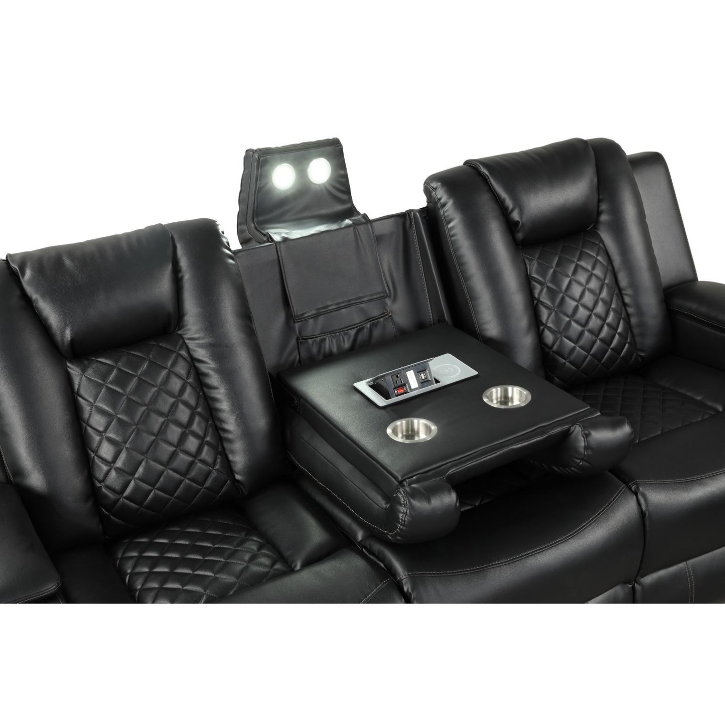 Benz - LED & Power Recliner With Adjustable Headrests And Ambient LED Lighting