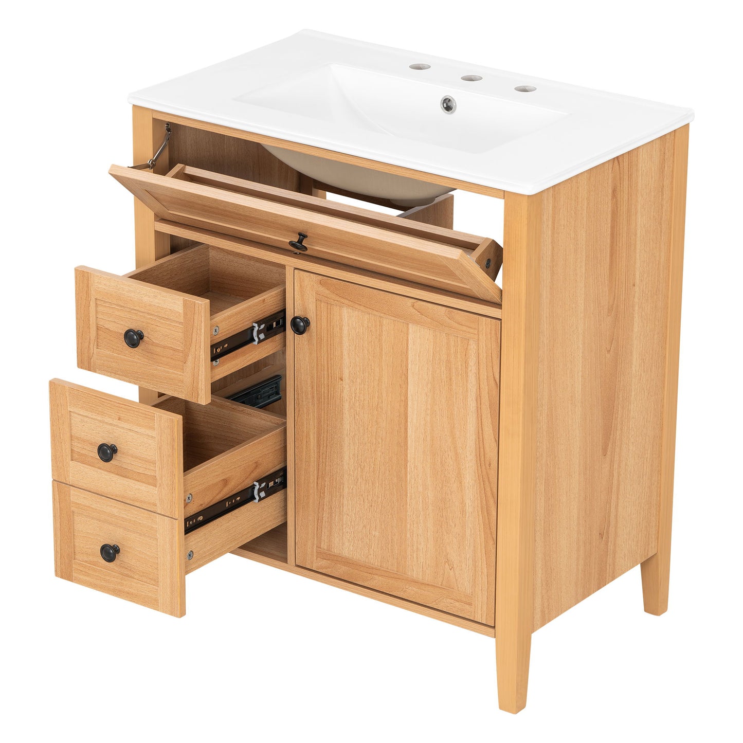 Bathroom Vanity With Sink, Soft Closing Cabinet