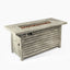 Propane Gas Fire Pit Table, 50000 Btu, Rectangular For Outside - Light Beige