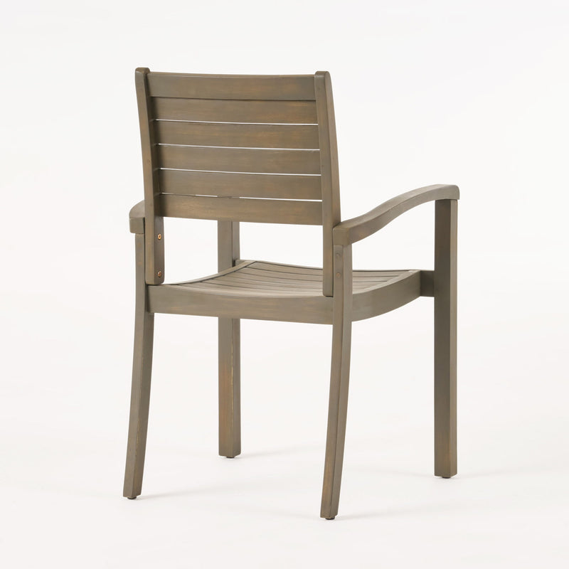 Outdoor Dining Chair, Stacking Design For Patio