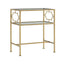 Grifton - Rectangular Glass Accent Table - Antique Gold