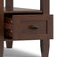 Warm Shaker - Narrow Side Table - Brown
