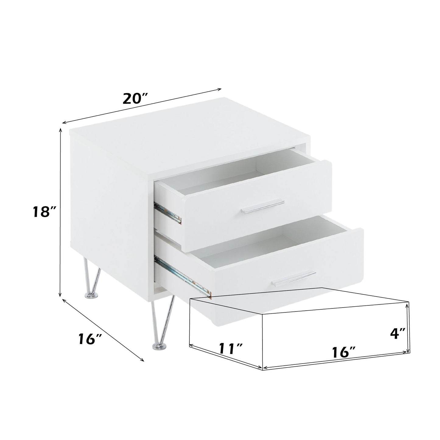 Deoss - Accent Table - White