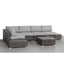 Wicker Sectional Seating Group With Cushions