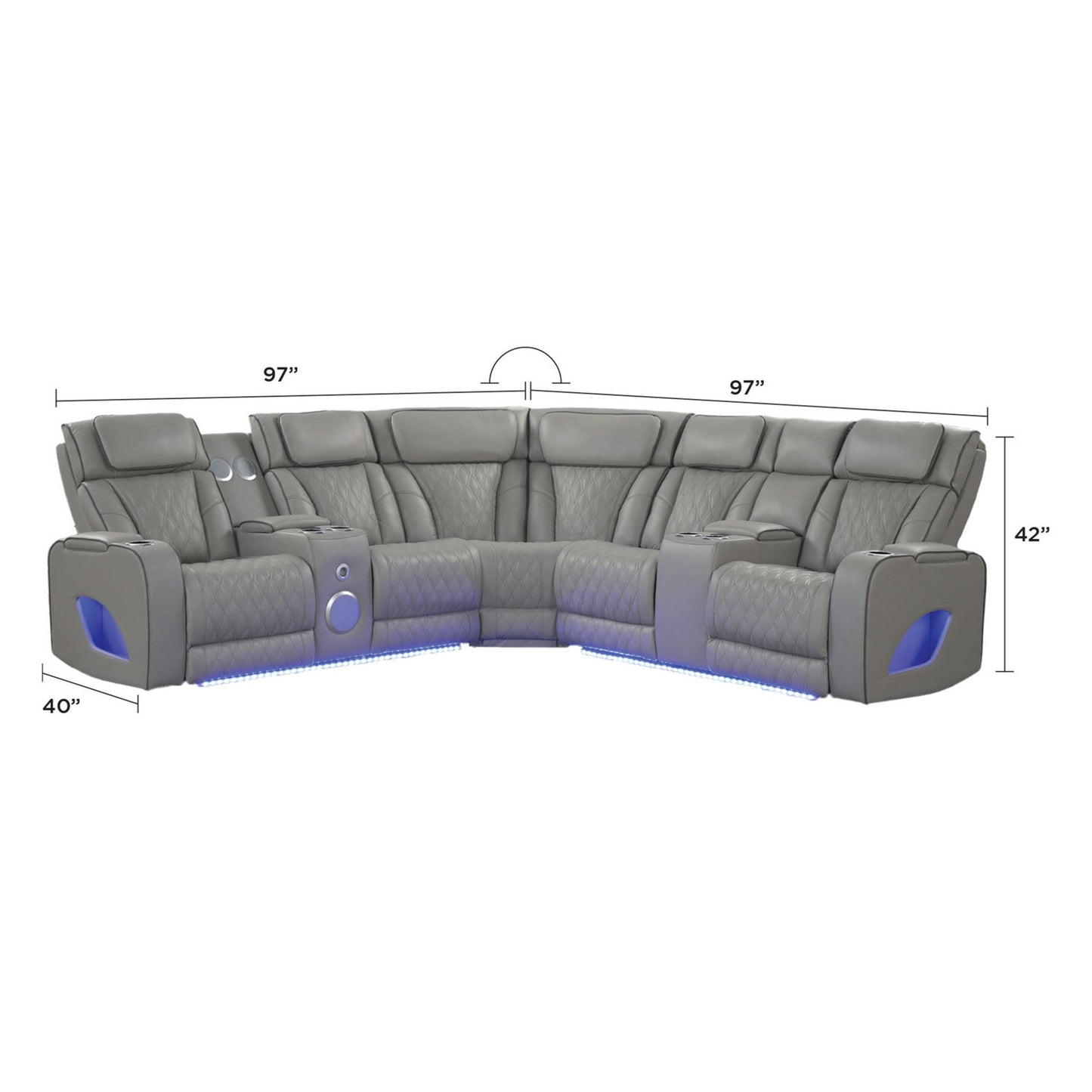 Fortuner - Power Recliner Sectional Sofa