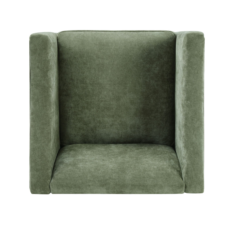 Barrel Accent Chair With Enclosed Arms