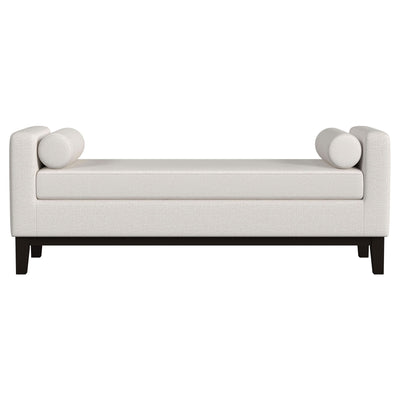 Thomas - Raised Arm Accent Bench - Ivory