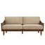 3 Seater Sofa With Rattan Armrests