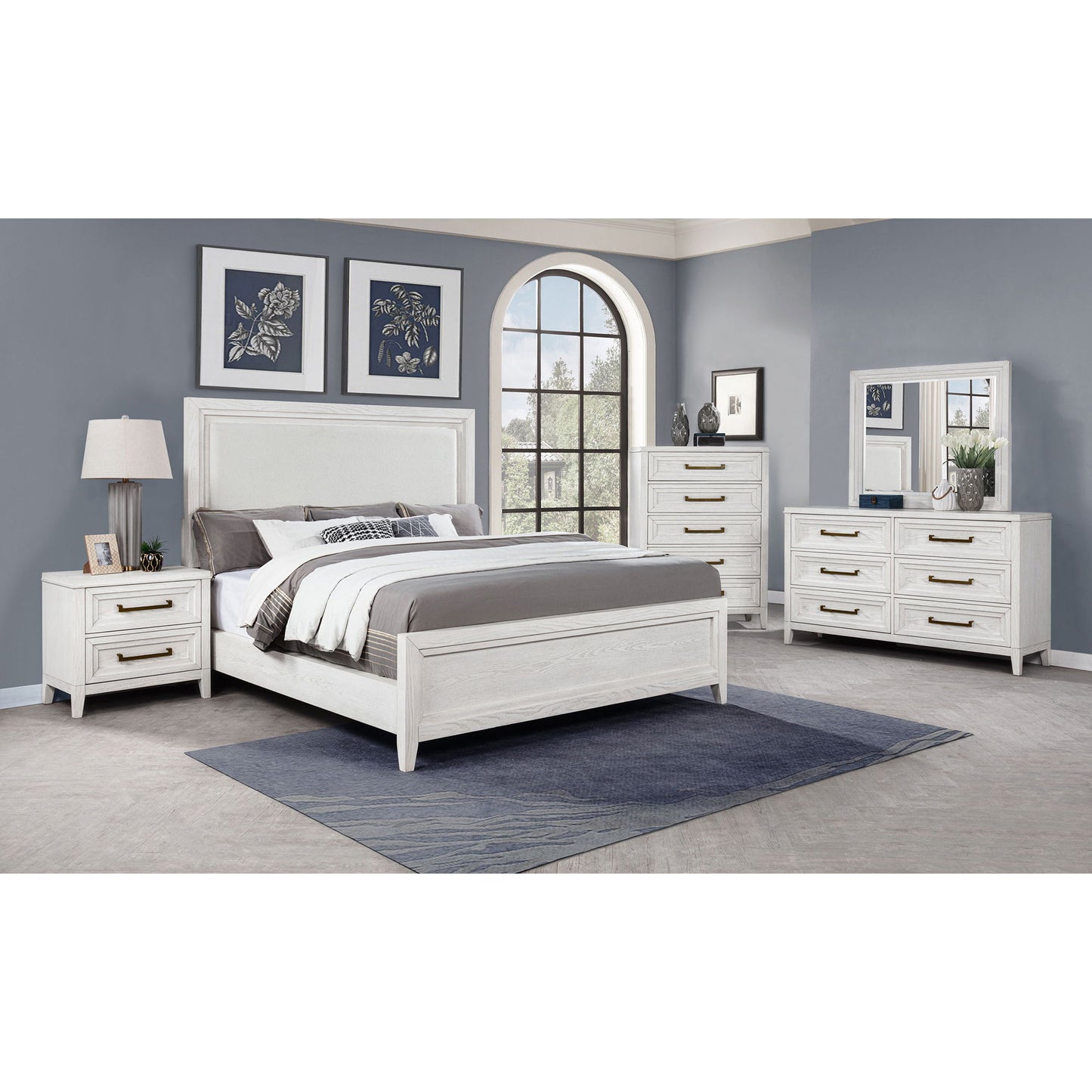 Inverness - 5 Drawer Bedroom Chest - White