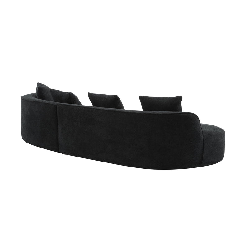 Elegant Curved Sectional Sofa With Full Foam Comfort