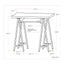 Sawhorse - Handcrafted Solid Desk