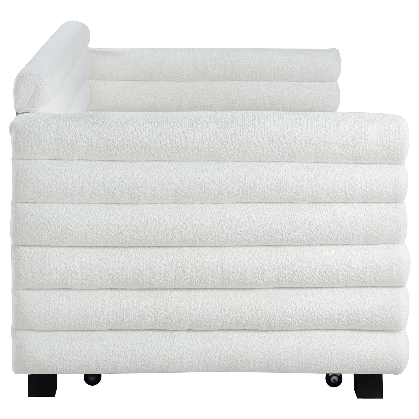 Fandango - Upholstered Twin Day Bed With Trundle - White