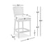 Triomphe - Rattan Wicker High Back Armless Counter Bar Stool