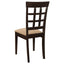 Henin - 5 Piece Dining Set With Lattice Back Chairs - Cappuccino