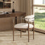 Artemis - Mixed Material Upholstered Dining Arm Chair - Warm White