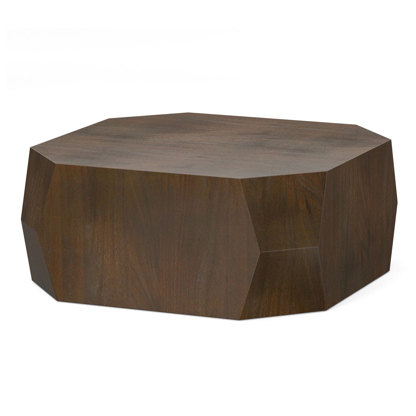 Eisley - Coffee Table With Geometric Design, - Walnut