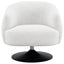 Upholstered Swivel Accent Chair, 360 Degree Rotation - Beige