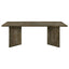 Roman - Rectangular Double V Leg Dining Table - Brown