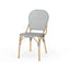 Outdoor Rattan And Aluminum Armless French Bistro Chairs (Set of 2) - Dark Gray