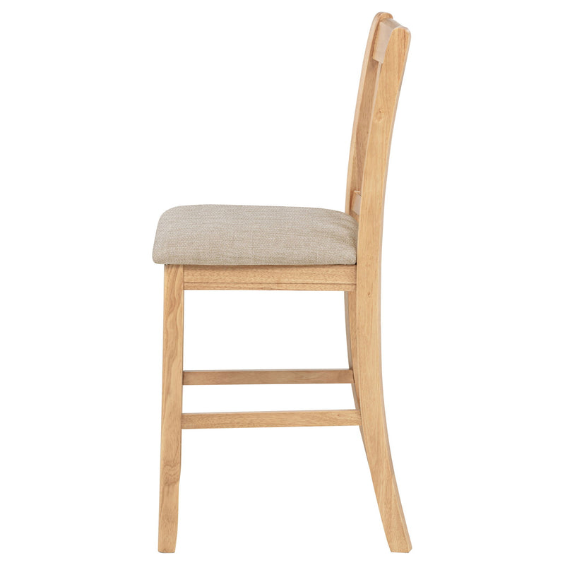 Davis - Counter Height Dining Chair Linen (Set of 2) - Light Oak