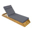 Chaise Lounge Set With 4 Fold Cushion And Built In Headrest