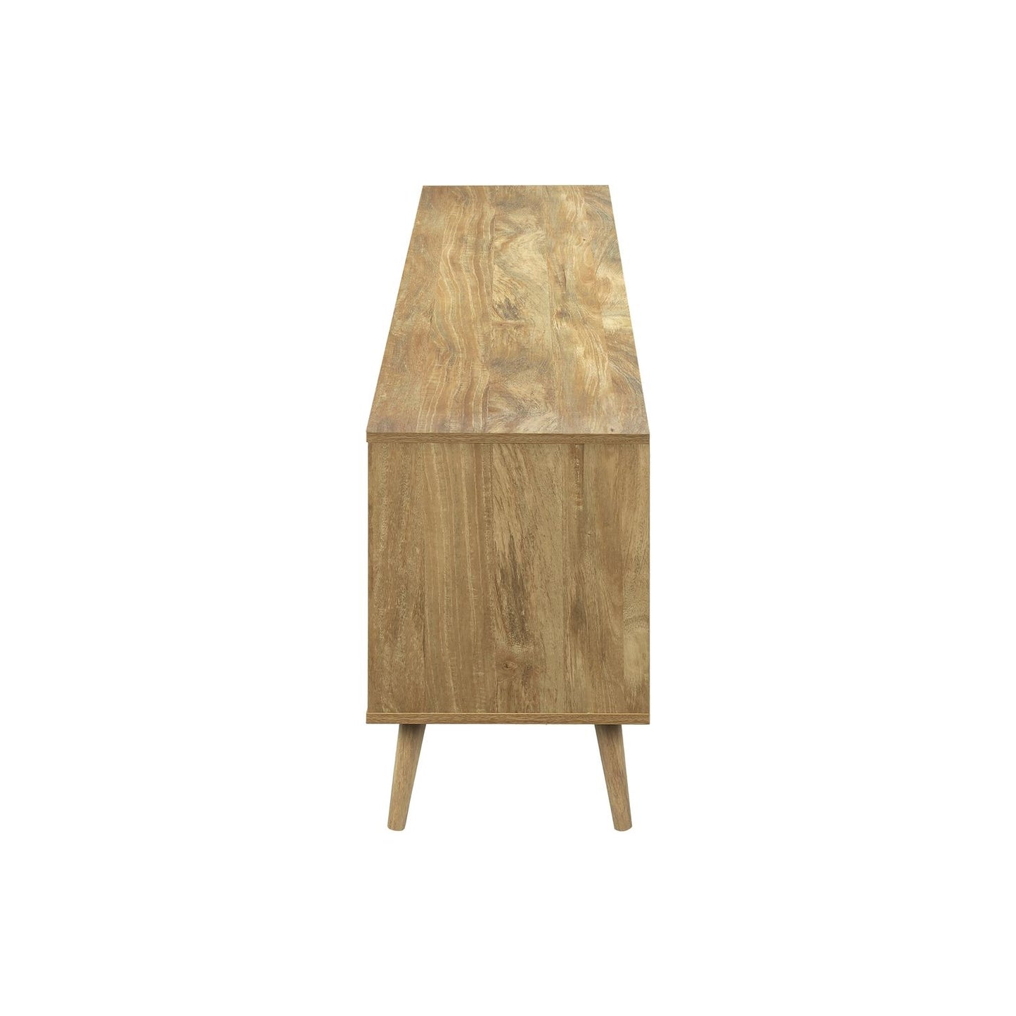 TV Stand Console With Storage Drawers And Cabinets - Walnut