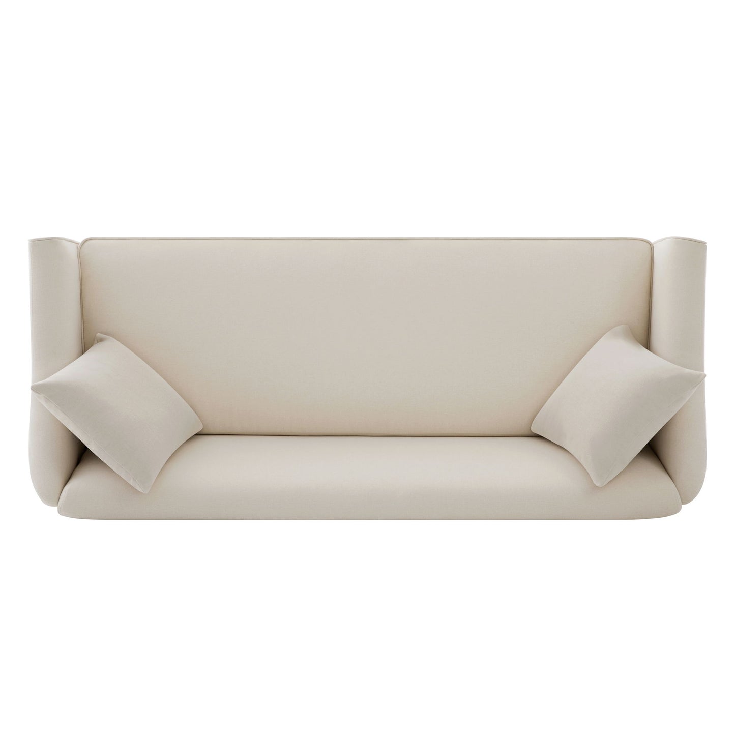 3 Seater Sofa With Wrap Around Armrests And Throw Pillows