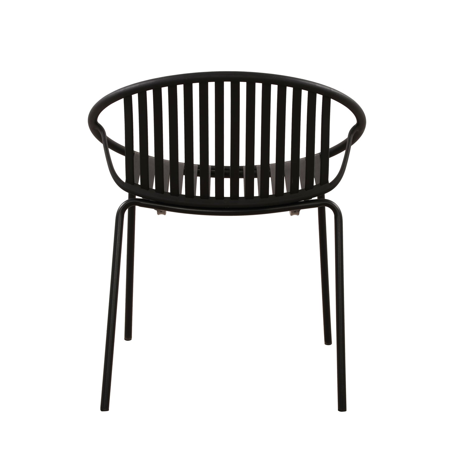 Stackable Outdoor Chairs With Breathable Plastic Backrest (Set of 2)