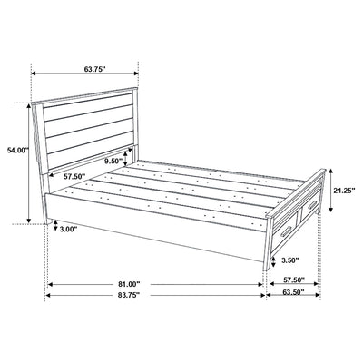 Queen Storage Bed With Platform Design And Drawer Storage - Brown