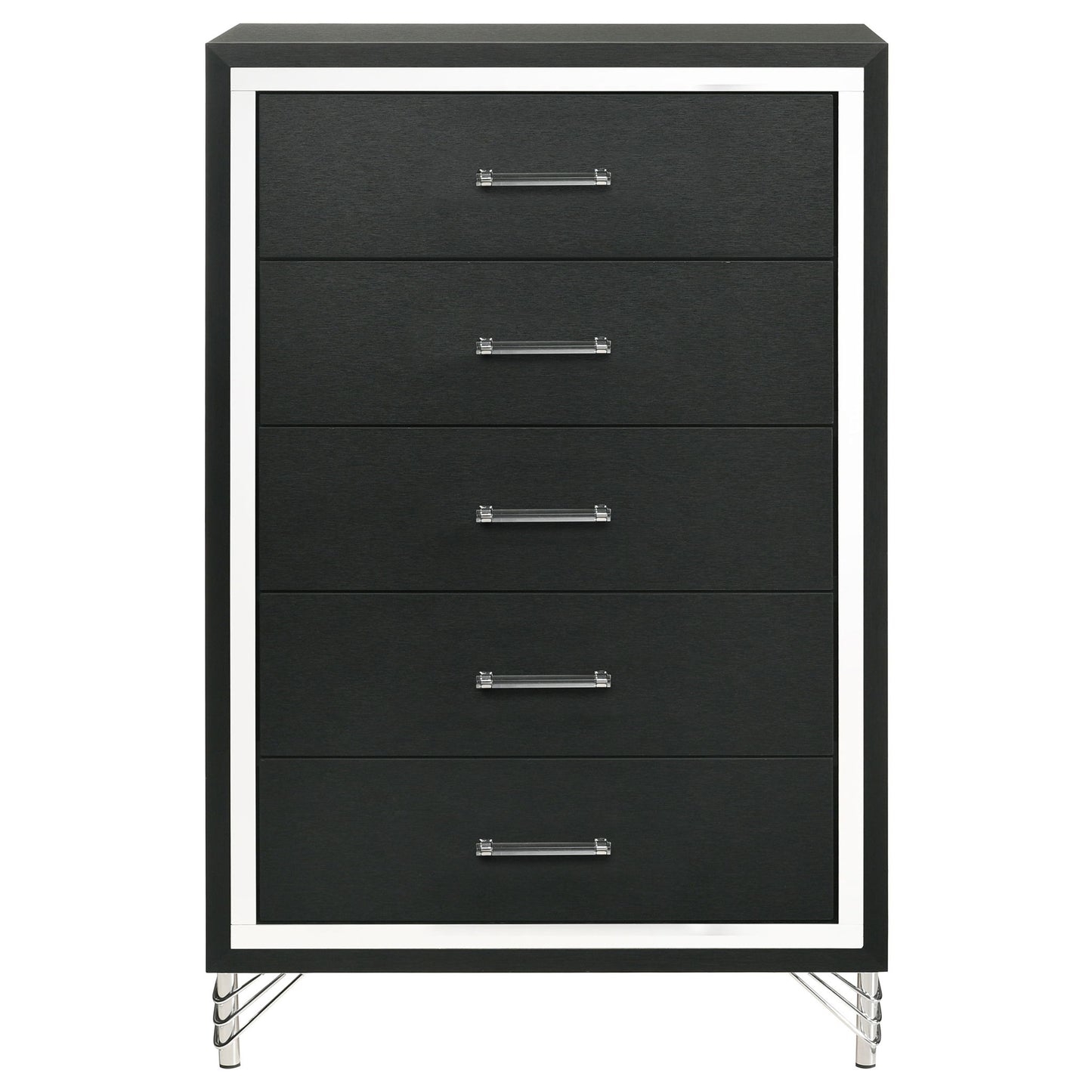 Malcolm - 5 Drawer Bedroom Chest - Black