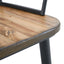 Industrial Inspired Indoor Dining Chair With Metal Legs And Birch (Set of 2) - Black / Natural