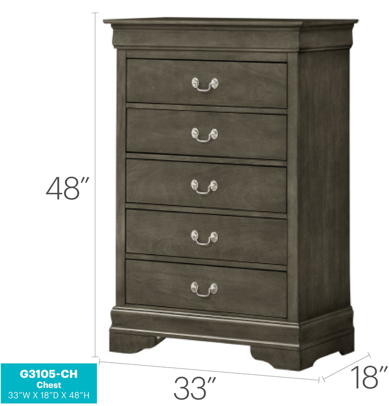 Louis Phillipe - Traditional Style Storage Chest Elegant